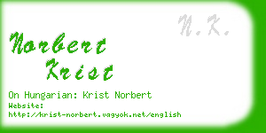 norbert krist business card